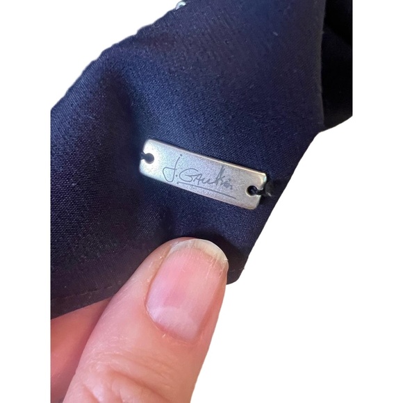 Junior Gaultier Navy Grommet Detail Short Sleeve Crew Neck Dress Size 14A - Picture 3 of 8